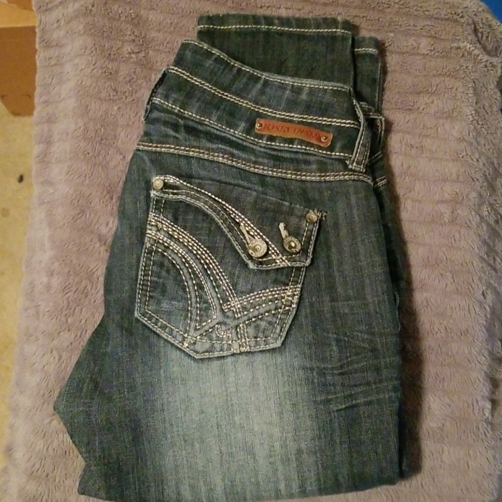 Junior's Almost Famous Distressed Blue Jeans